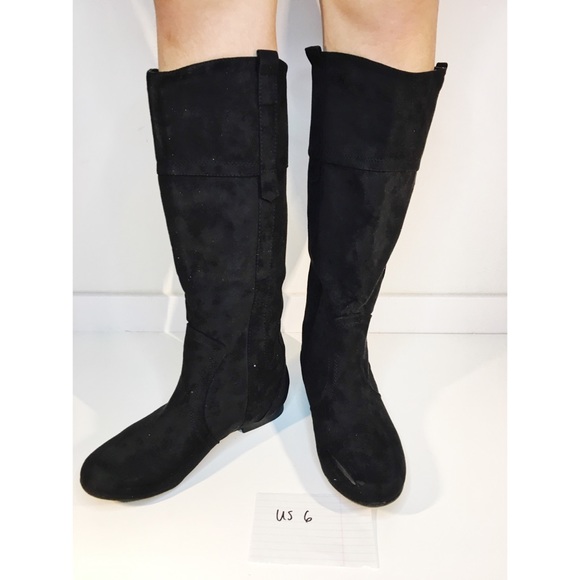 Black Knee-High Boots size 6 - Picture 1 of 4
